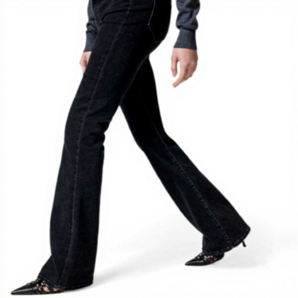 Pinko Jean noir flared femme mode coton printemps été