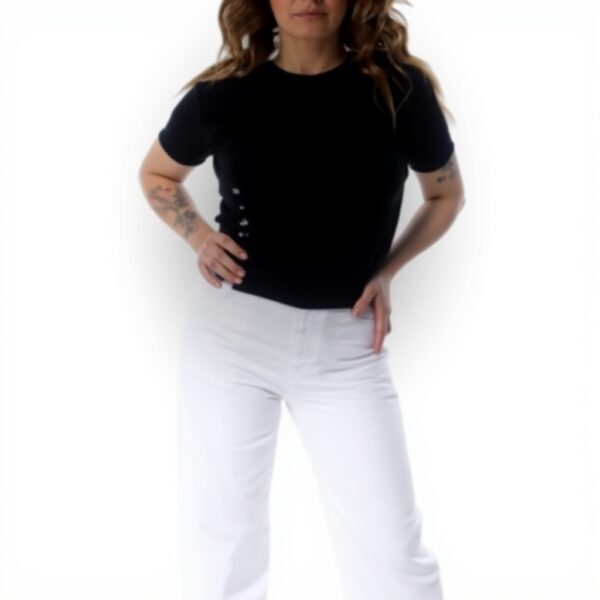 Jeans baggy blanc Pinko femme coton printemps été