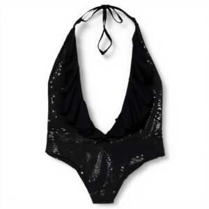 Maillot de bain Pinko Laelia Tecno Jersey Logo Femme Noir