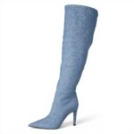 Pinko PLEYEL CUISSARD Denim Bottes Femme Vintage Italie