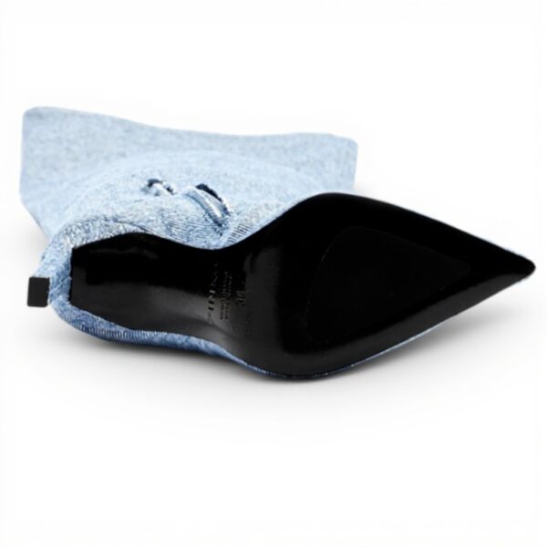 Pinko PLEYEL CUISSARD Denim Bottes Femme Lavage Vintage