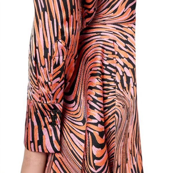 Pinko Robe Satin Bulles Imprimé Déformé Femme Décontractée