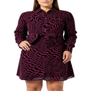 Robe décontractée Pinko imprimée georgette femme noir