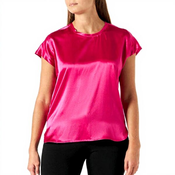 Pinko T-Shirt Femme Chemisier Blanc Noir Violet