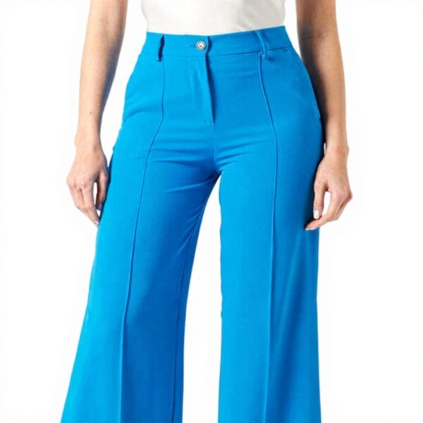 Pantalon Pinko Pureza Crepe Fluido Femme Large Pli