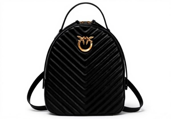 Pinko Love Click Sac À Dos Veau Nappé Chevron Femme