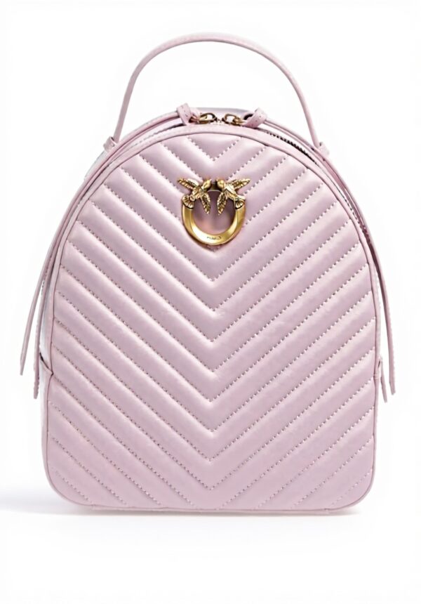 Pinko Love Click Sac À Dos Veau Nappé Chevron Femme