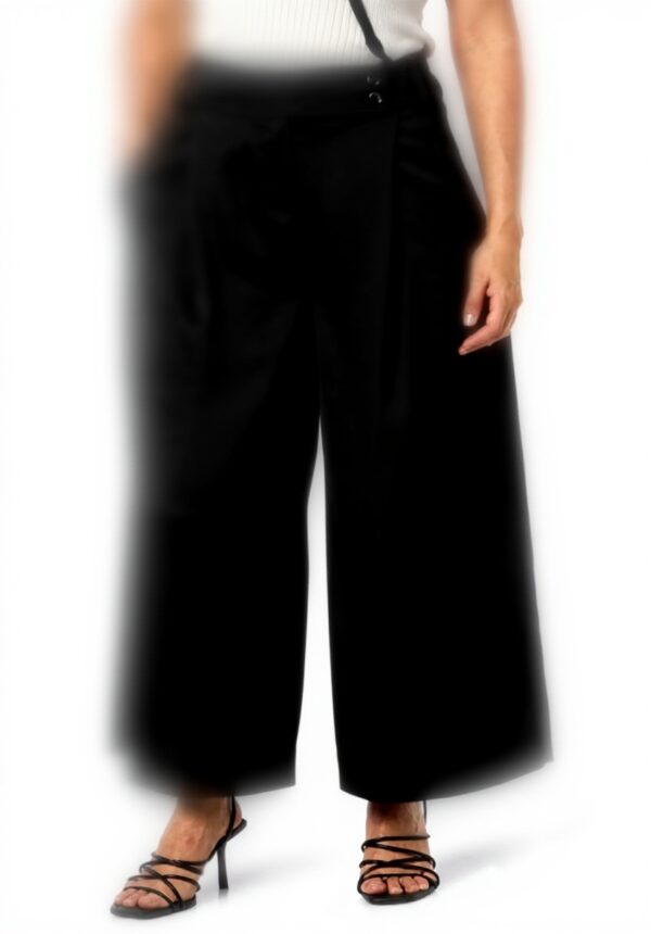 Pinko Pantalon à Viande satiné Mat Noir berline 46 Femme